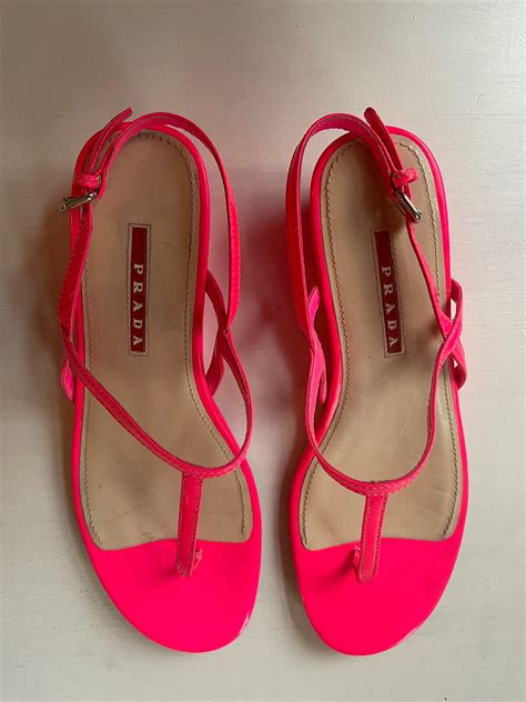 prada neon pink jacket|pink Prada sandals.